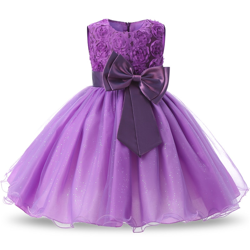 Lace Flower Girl Dresses Bow Detail